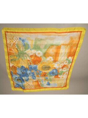 Watercolor Floral Garden Scarf Vintage Accessories